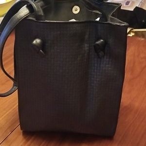 Viva of California rectangular leather bucket bag
